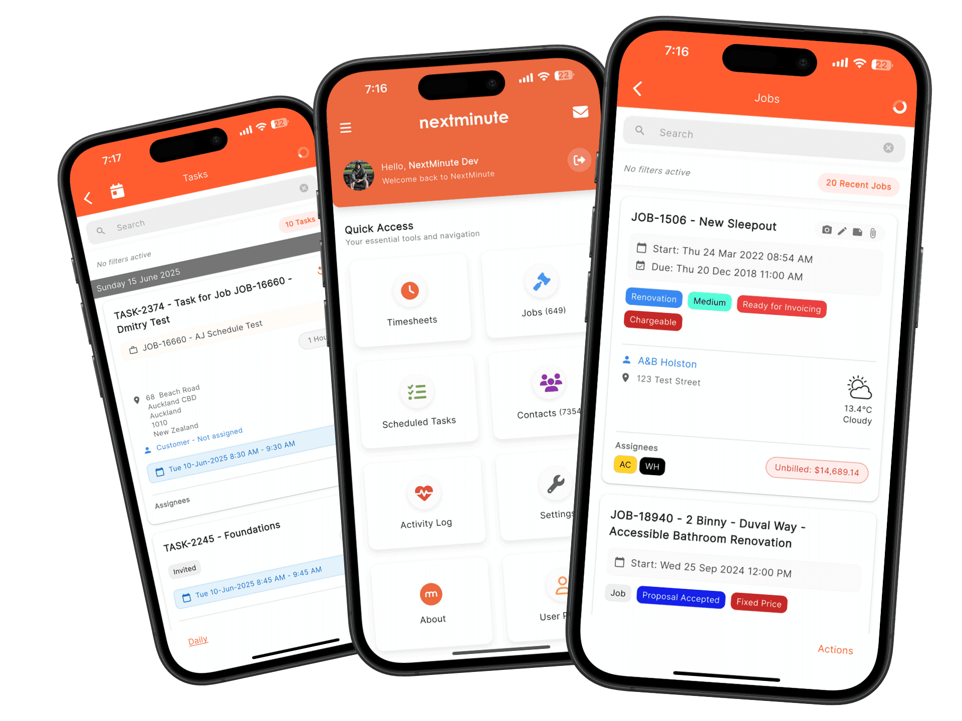 NextMinute App Screenshot